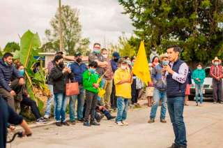 El joven candidato de la coalición "Va por el Estado de México" en Temascaltepec