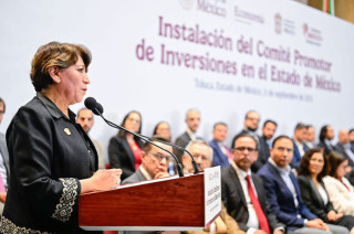 La gobernadora del Estado de México, Delfina Gómez Álvarez, encabezó este 11 de septiembre la instalación del Comité Promotor de Inversiones.