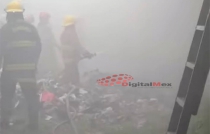 #Video: Se incendia bodega en centro de San Mateo Atenco
