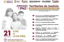 Familias de San Andrés Cuexcontitlán podrán acceder a servicios gratuitos, actividades recreativas y acciones de prevención durante la Jornada por la Paz organizada en Toluca.