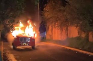#Video: Arde autobús de pasajeros en #Temoaya