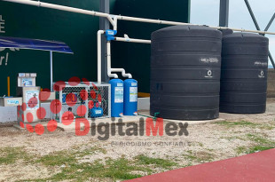 El sistema instalado en la Unidad Deportiva ya se encuentra en funcionamiento, y cualquier persona puede acercarse a rellenar su botella o recipiente. 