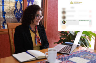 La aspirante destacó la amplia participación de la comunidad universitaria en este proceso electoral. 