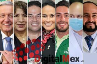 Andrés Manuel, Delfina Gómez, Enrique Vargas, Alejandra del Moral, José Couttolenc, Martín Ezequiel Carrillo, Israel Becerril