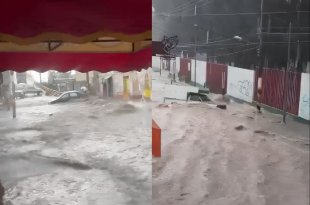Las fuertes lluvias provocaron corrientes de agua y anegaciones en distintos puntos de Ecatepec y Tlalnepantla.