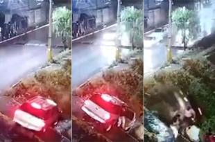 #Video: Camioneta cae en canal de aguas negras en Chicoloapan