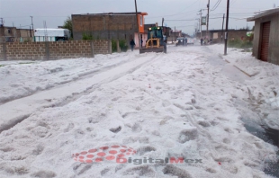 Sorprende granizada a habitantes de San Antonio la Isla