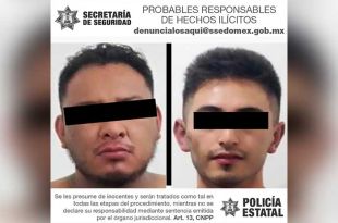 Los sospechosos fueron identificados como Juan “N” y Manuel “N” de 26 y 27 años de edad