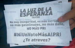 Secretaría de Seguridad detiene a dos con propaganda negativa en Metepec