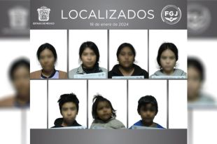 Los integrantes de esta familia fueron localizados en el municipio de Zinacantepec