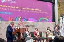 Durante el evento, Rigoberta Menchú celebró la apertura de la Sala.