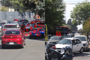 Tráfico detenido durante varias horas debido a una manifestación que provocó severas afectaciones viales en Toluca