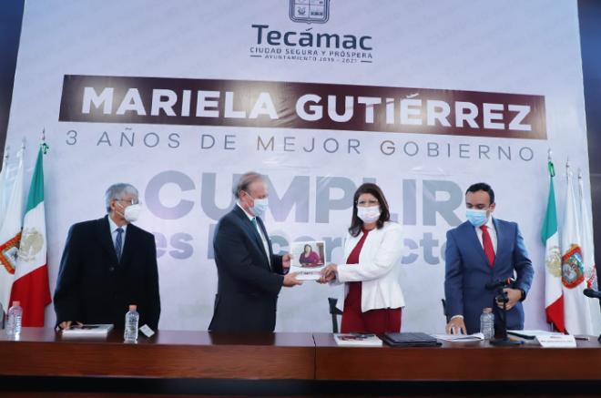 La alcaldesa Mariela Gutiérrez Escalante destacó que las acciones implementadas en estos 36 meses de su administración.