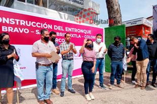 La alcaldesa Michelle Núñez dio el banderazo de inicio de la construcción del entronque Valle de Bravo-San Gaspar.