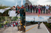 La presidenta municipal, Mtra. María Guadalupe Díaz Avilez, encabezó una gira de trabajo durante la cual se inauguraron y arrancaron varias obras prioritarias para el municipio.