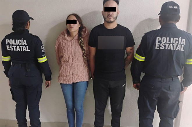 Los detenidos, Yael “N” de 27 años y Jazmín “N” de 28.