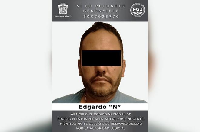 Para la captura de este individuo la FGJEM contó con el apoyo y colaboración de elementos de la Secretaría de Seguridad