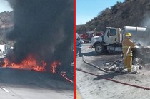 La pipa se incendió y posteriormente explotó