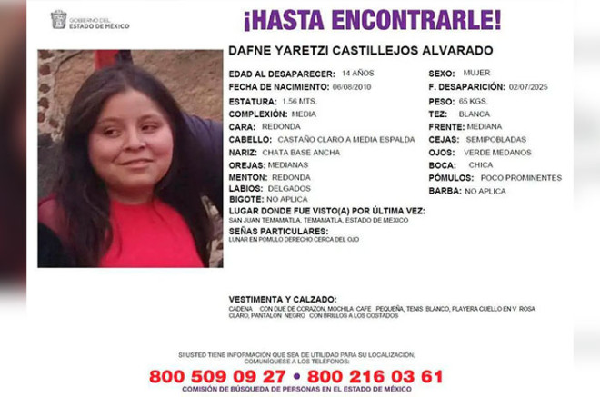En el video, Dafne aparece en aparente buen estado físico, sin señales visibles de violencia y con un fondo que no permite identificar su ubicación.