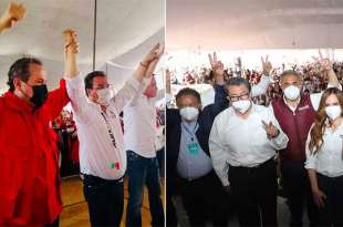 Senadores priistas y morenistas acudieron al municipio de Ecatepec para respaldar a sus candidatos