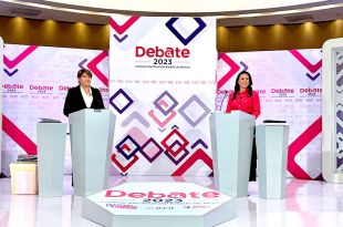 Alejandra del Moral y Delfina Gómez, se centraron en dar a conocer sus propuestas en cuatro bloques