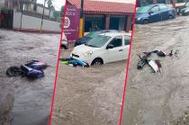 Los vecinos se dijeron sorprendidos por la tormenta que estuvo acompañada de ventarrones