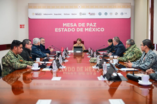Mesa de Paz número 35 en el Estado de México, donde autoridades federales, estatales y municipales revisaron avances en la estrategia de seguridad.