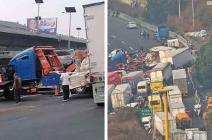 Agentes de la policía estatal abanderaron la zona para permitir las labores de los servicios de emergencia.