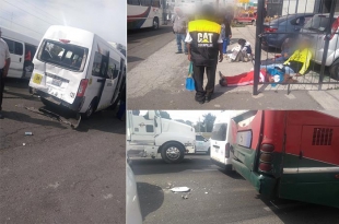 #Carambola entre vehículos que transportaban antorchistas, en la México-Toluca