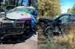 Paramédicos atendieron a dos mujeres, mientras la Guardia Nacional y Fiscalía realizaron peritajes en el lugar.