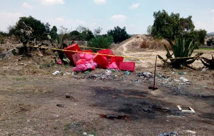 Arrojan material hospitalario en predio de Teotihuacan