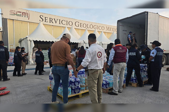 Llegan a hidalgo 254 toneladas de ayuda humanitaria y víveres a las familias damnificadas por las lluvias.