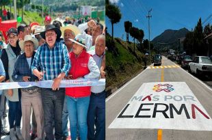 Inaugura Miguel Ángel Ramírez repavimentación en Lerma