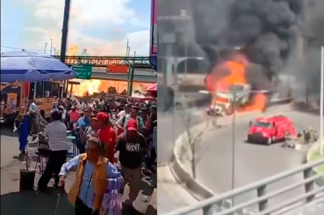 Al menos seis personas, incluidos dos menores, fueron trasladadas con quemaduras.