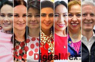 Alejandra del Moral, Isabel Sánchez Holguín, Martha Hilda González, Isabel Góngora, Leticia Mejía García, Mercedes Colín, Alfredo del Mazo