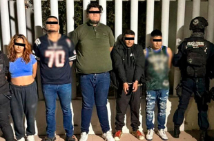 Entre los detenidos hay cuatro hombres y una mujer que podrían pertenecer a un grupo delictivo con origen en Jalisco.