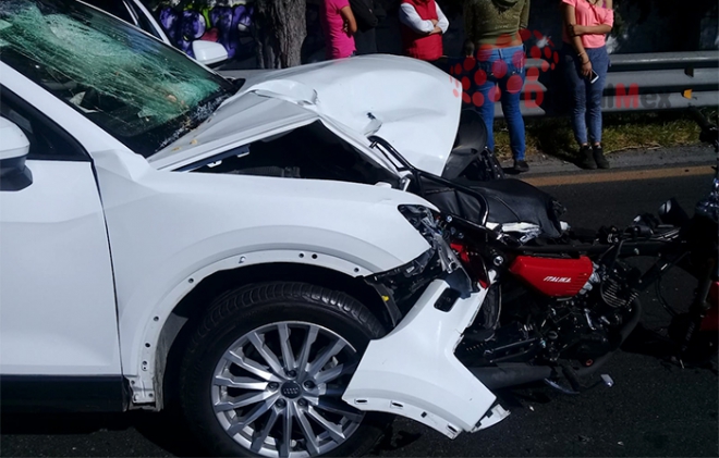 #Accidente: muere motociclista en choque en la México-Toluca