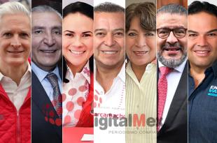 Alfredo del Mazo, Adán Augusto López, Alejandra del Moral, César Camacho, Delfina Gómez, Horacio Duarte, Enrique Vargas
