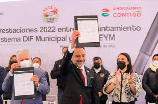 Firma de Convenio de Prestaciones 2022 con el Sindicato Único de Trabajadores del Estado y Municipios (SUTEyM)