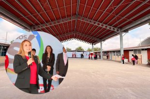 Ana Muñiz destacó que, con esta entrega, quedan cumplidos los compromisos de infraestructura establecidos con la comunidad escolar de la Primaria Amado Nervo.