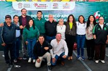 Alcaldes de 11 municipios del oriente del Estado de México participaron en la presentación de los festivales futboleros que acompañarán la transmisión del partido entre México e Inglaterra.