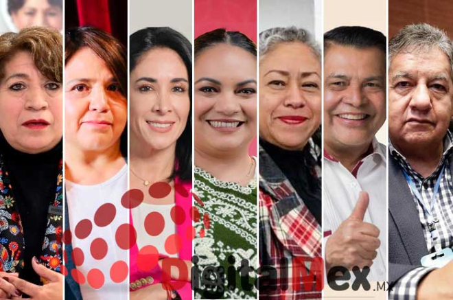 Delfina Gómez, Celeste Ramírez, Karina Labastida, Alhely Rubio, María Eugenia Rojano, Juan Hugo de la Rosa, Higinio Martínez