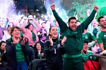 La presidenta Claudia Sheinbaum y la gobernadora Delfina Gómez acompañaron a la afición durante la transmisión del partido entre México e Inglaterra.