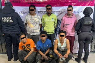 6 individuos fueron detenidos durante las acciones táctico – operativas y trasladados a la Agencia del Ministerio Público correspondiente.