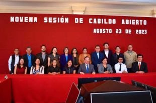 Novena Sesión de Cabildo abierto de Tlalnepantla realizada en el Salón del Pueblo