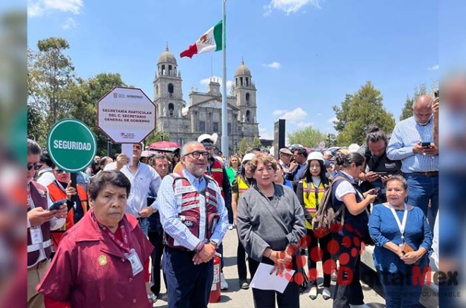 La gobernadora Delfina Gómez Álvarez encabezó el acto; confirmó que el saldo fue blanco y subrayó la utilidad de este tipo de ejercicios para evaluar la capacidad de respuesta ante emergencias.