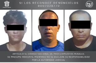 Los detenidos fueron indentificado como José Antonio &quot;N”, Alexis Ignacio “N” y Daniel “N”.