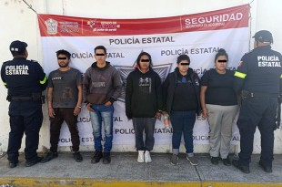 Los oficiales detuvieron a Janer “N” de 27 años, Ivonne “N” de 38 años, así como Diana “N”, Juan “N” y Fátima “N” estos tres de 21 años.