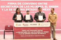 Autoridades y docentes firmaron un convenio para fortalecer la prevención de la violencia en escuelas mexiquenses.