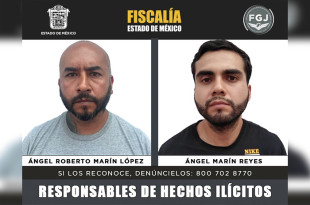 Ángel Roberto Marín López y Ángel Marín Reyes fueron ingresados al Centro de Prevención y Readaptación Social de la zona.